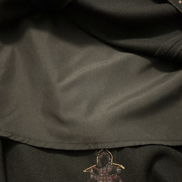 Nygard Collection embroidered black maxi skirt boho SZ 16 wool blend career - Picture 15 of 16